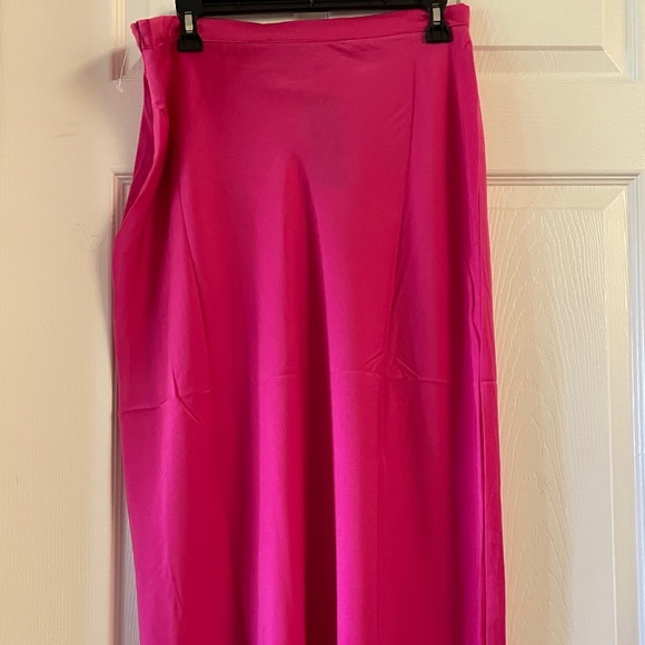 French Connection Women’s Bright Pink Long Pencil Skirt NWT Side Zipper Size 10 - Picture 14 of 14